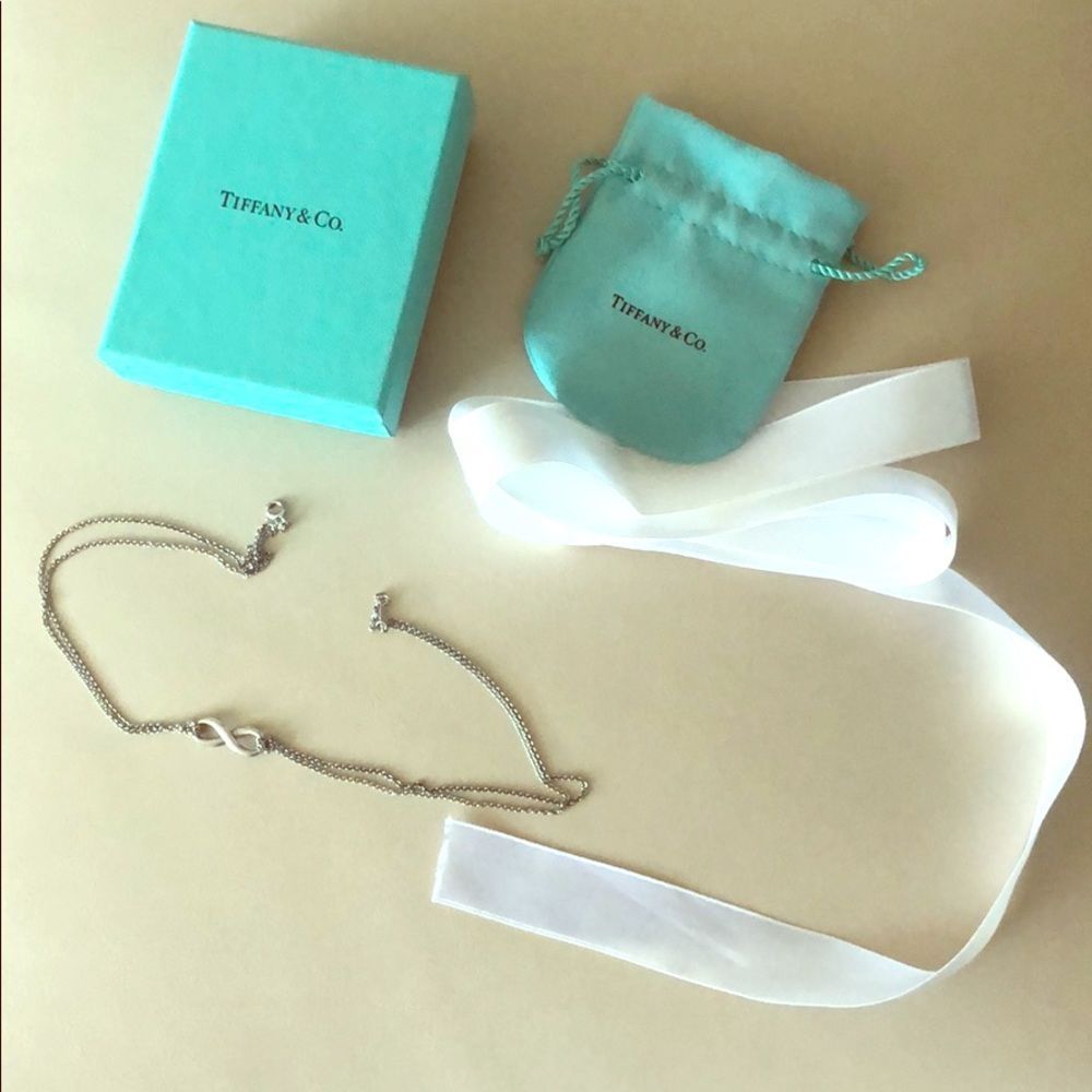 Tiffany & Co. infinity necklace on 16” chain